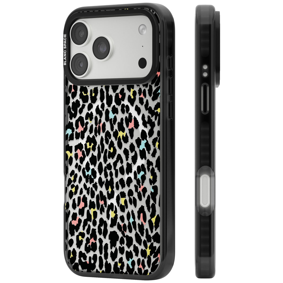 Sugar Leopard iPhone 18 Pro Max Impact Pro Black Phone Case side