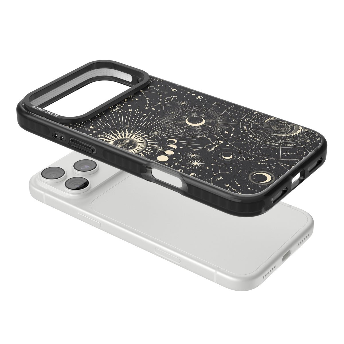 Cosmic Oracle iPhone 18 Pro Max Impact Pro Black Phone Case angled