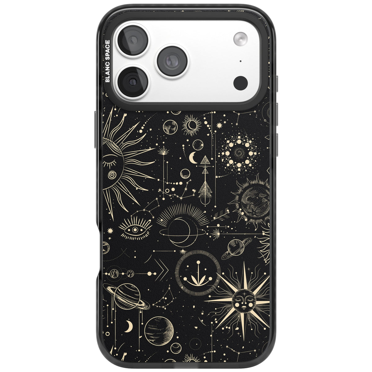 Cosmic Suns And Planets iPhone 18 Pro Max Impact Pro Black Phone Case front