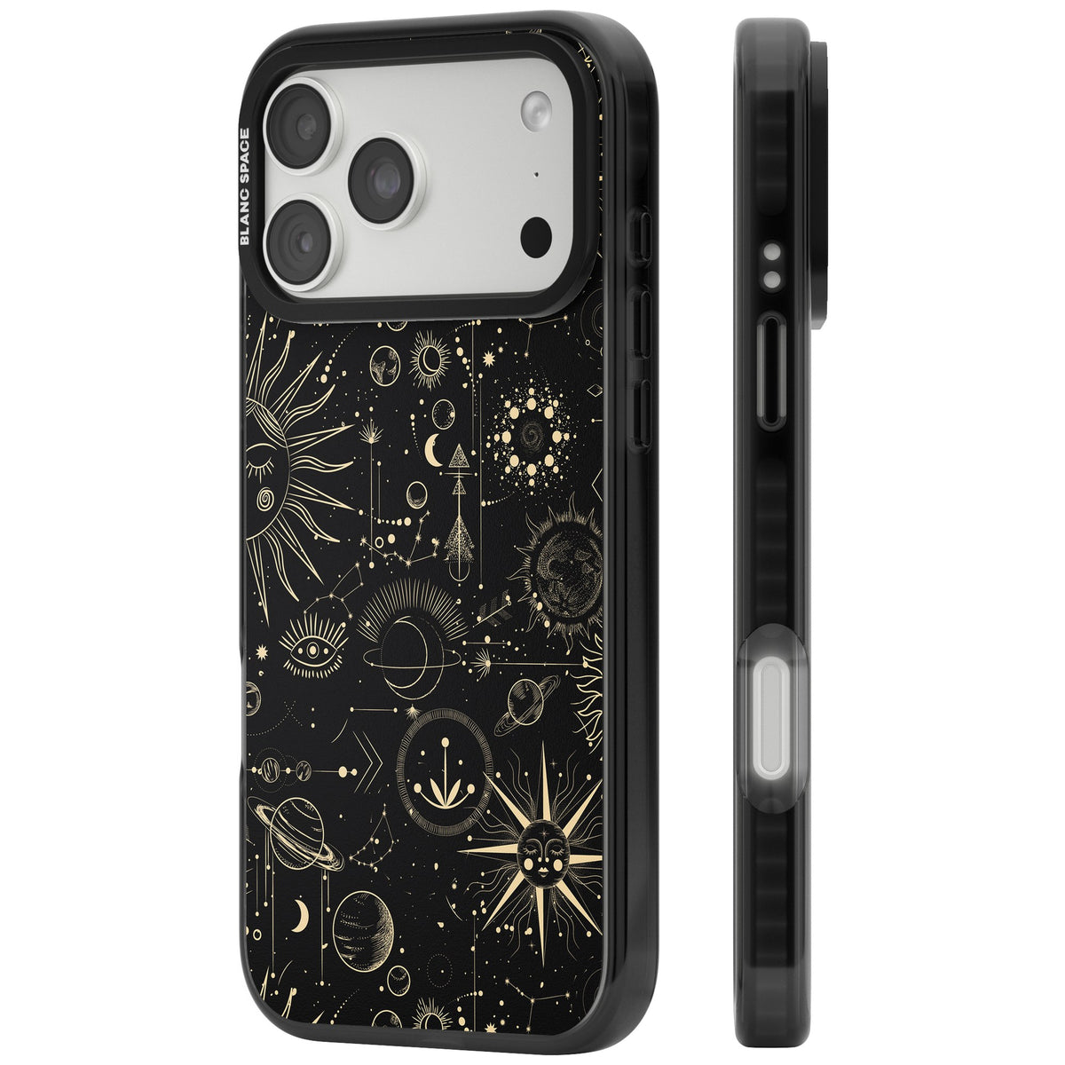 Cosmic Suns And Planets iPhone 18 Pro Max Impact Pro Black Phone Case side