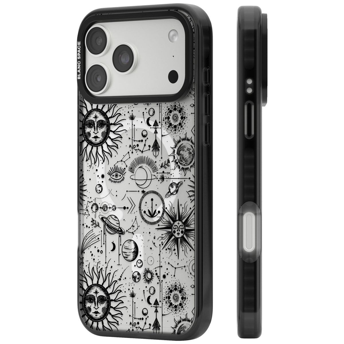 Cosmic Cartography iPhone 18 Pro Max Impact Pro Black Phone Case side
