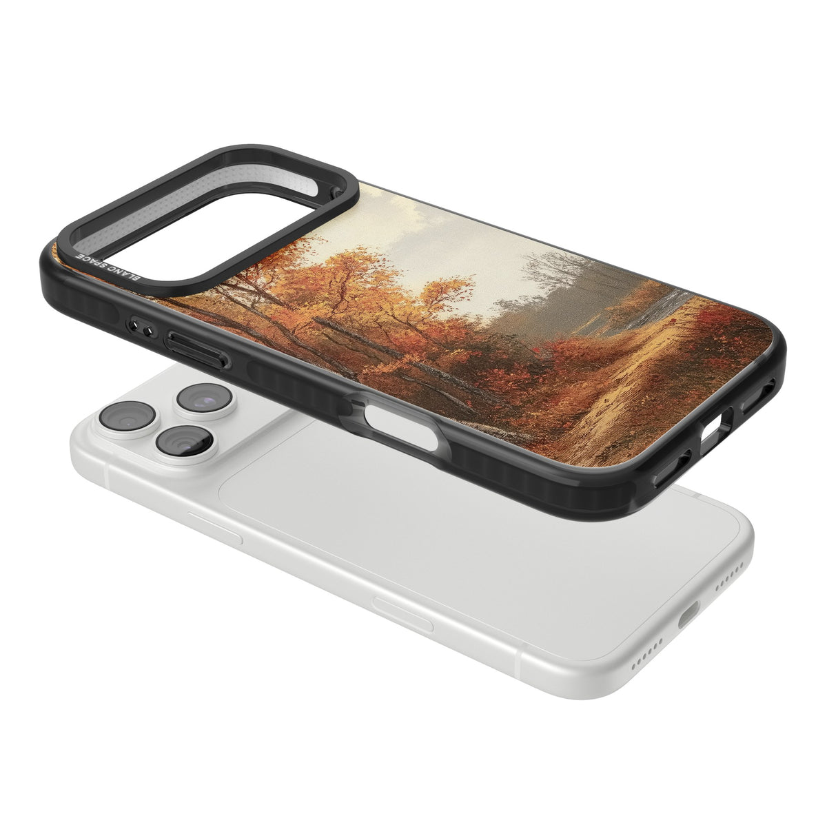 Vintage Autumn Oil Painting iPhone 18 Pro Max Impact Pro Black Phone Case angled