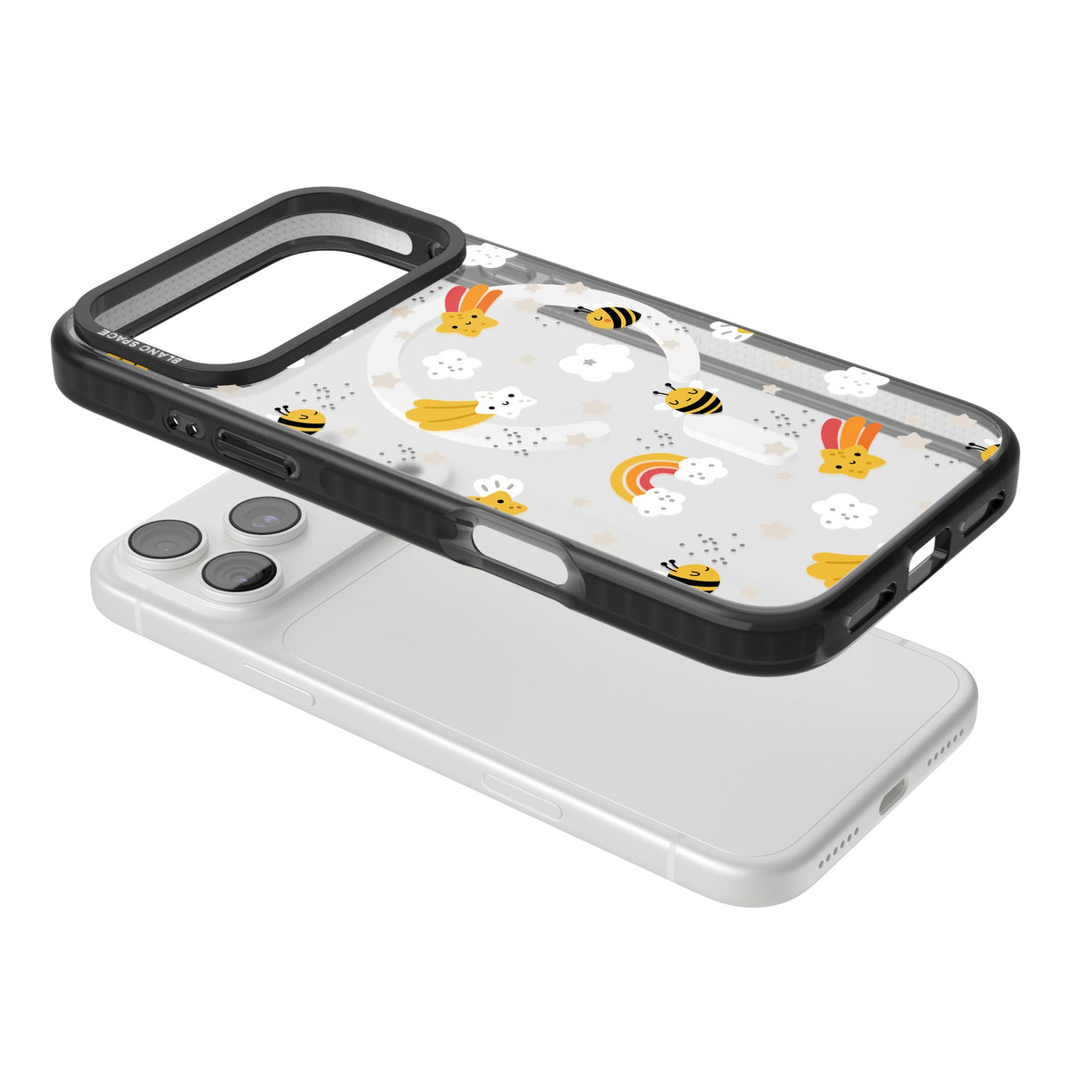 Busy Bee iPhone 18 Pro Max Impact Pro Black Phone Case angled