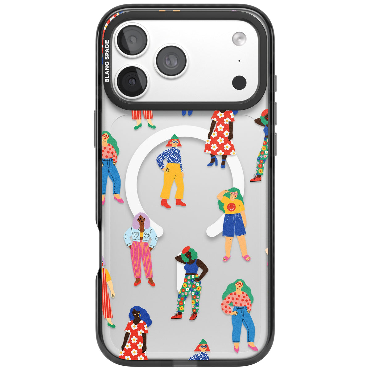Girls Pattern iPhone 18 Pro Max Impact Pro Black Phone Case front