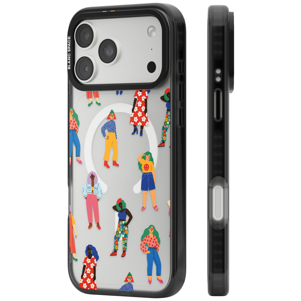 Girls Pattern iPhone 18 Pro Max Impact Pro Black Phone Case side