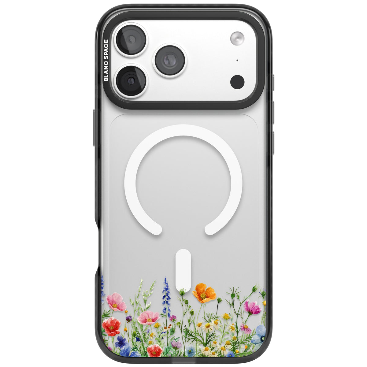 Minimal Wildflowers iPhone 18 Pro Max Impact Pro Black Phone Case front