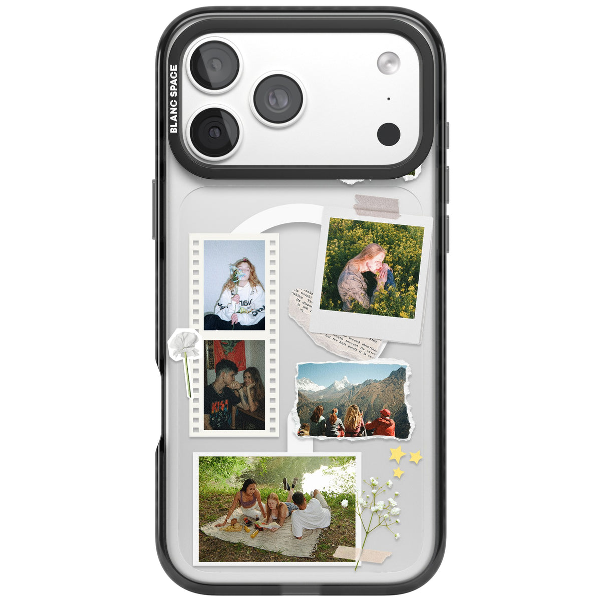 Personalised Scrapbook Instant Photos iPhone 18 Pro Max Impact Pro Black Phone Case front