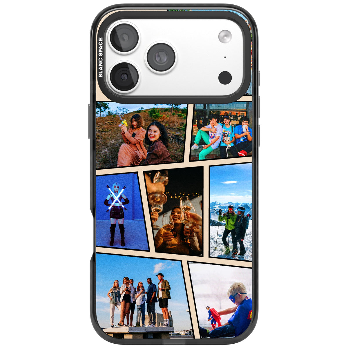 Personalised Comic Strip Photo iPhone 18 Pro Max Impact Pro Black Phone Case front