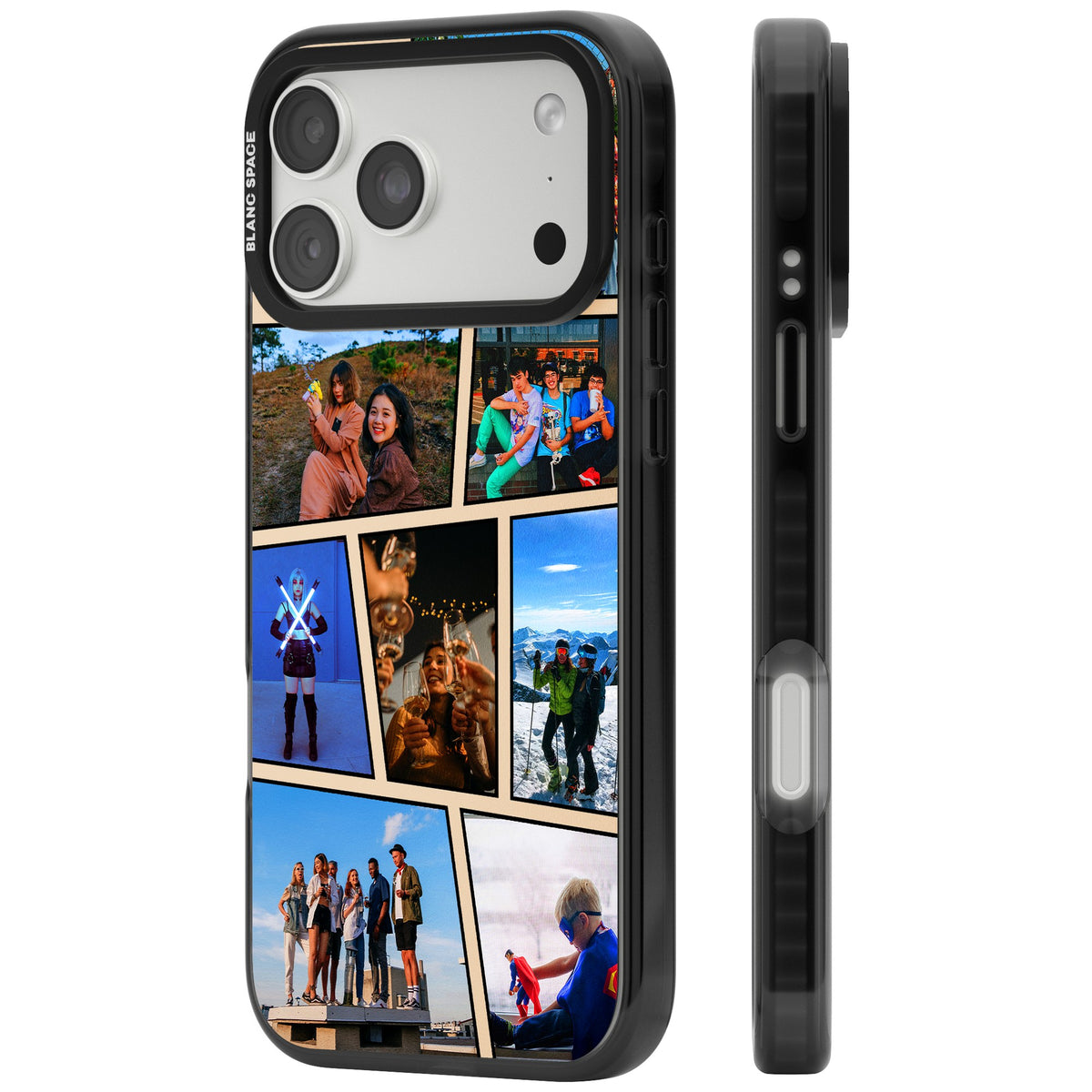 Personalised Comic Strip Photo iPhone 18 Pro Max Impact Pro Black Phone Case side