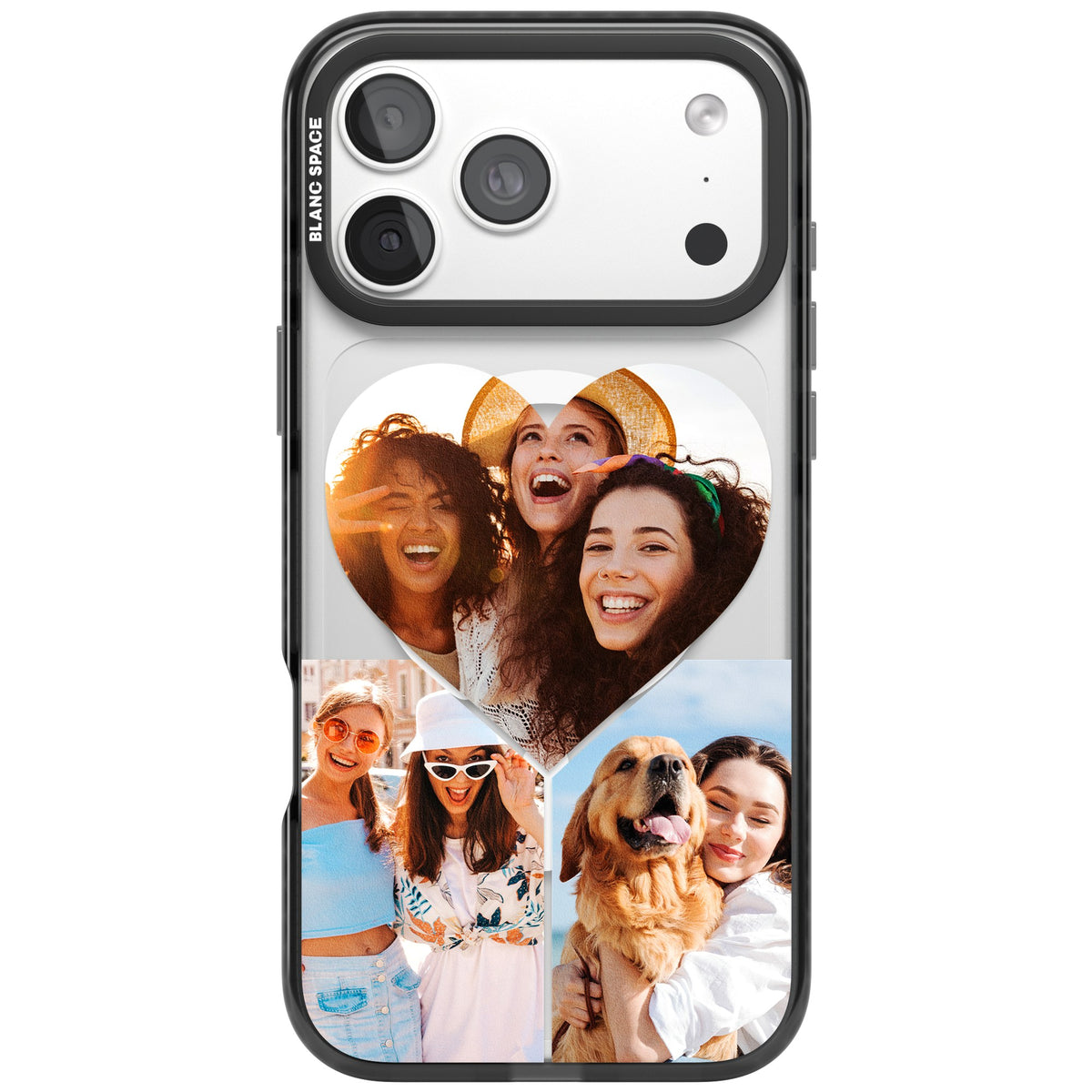 Personalised Heart Photo iPhone 18 Pro Max Impact Pro Black Phone Case front