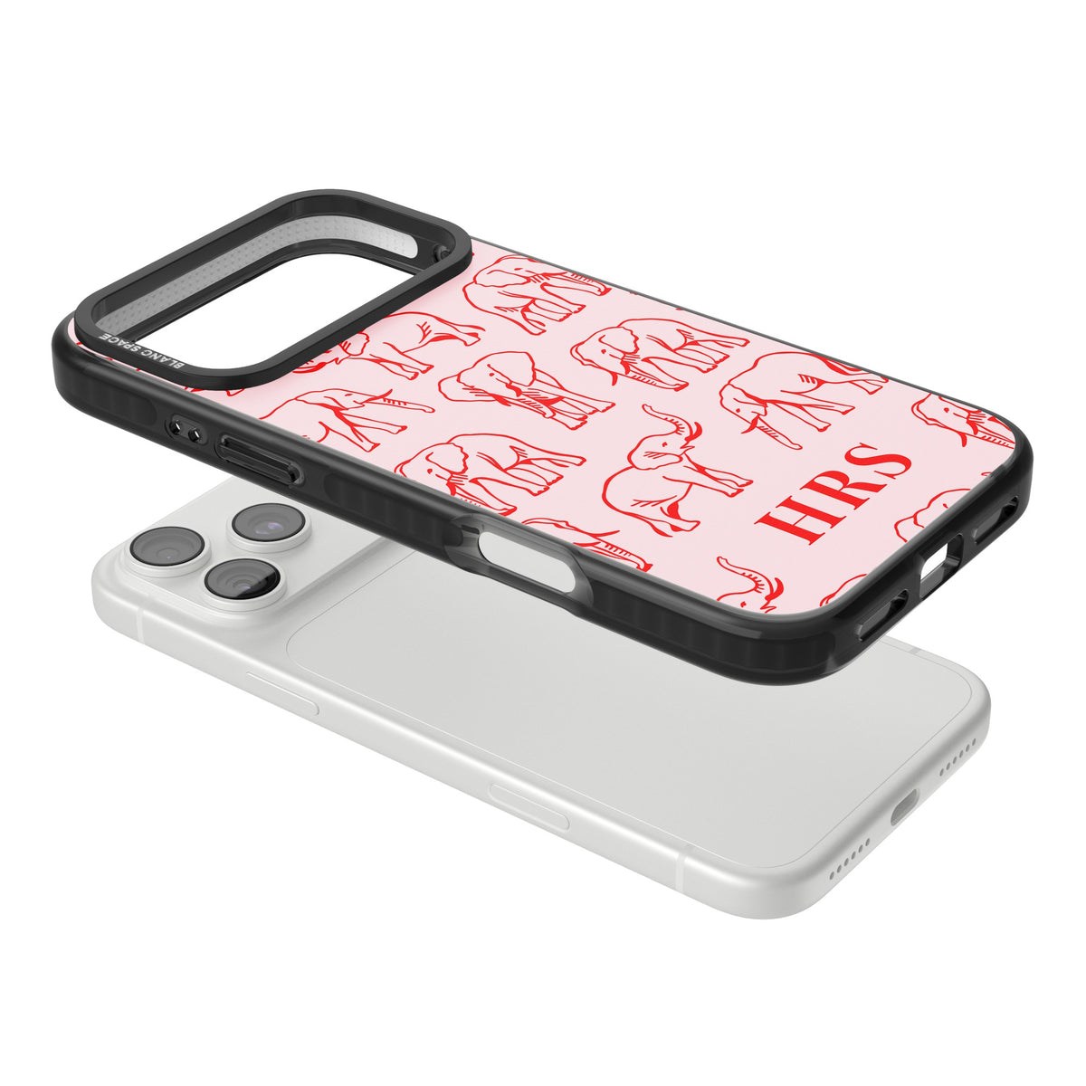 Scarlett Elephants iPhone 18 Pro Max Impact Pro Black Phone Case angled