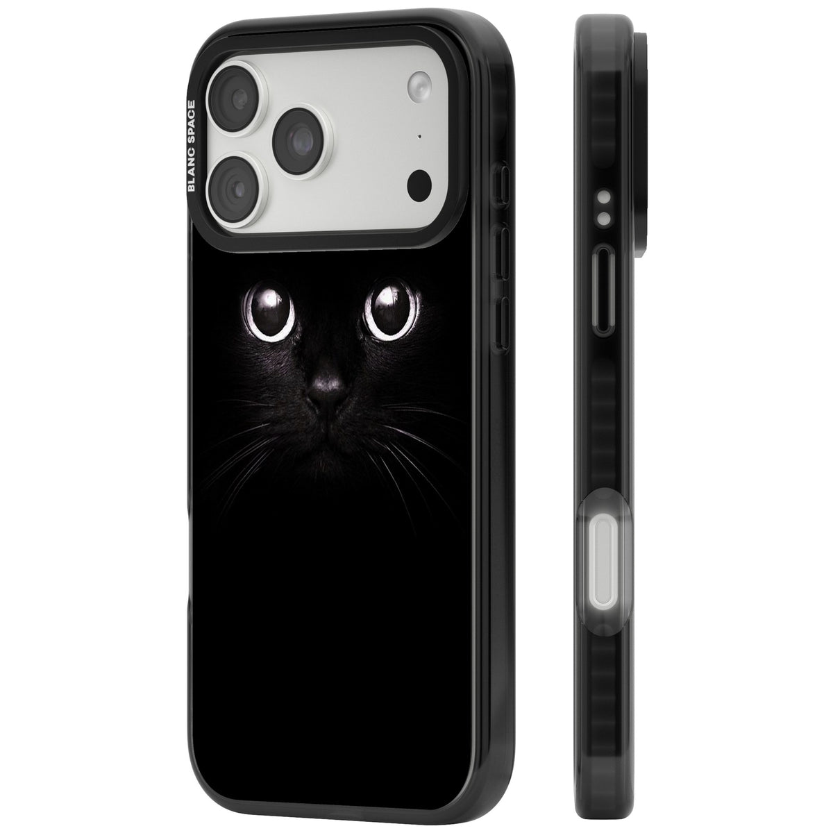 Black Cat iPhone 18 Pro Max Impact Pro Black Phone Case side