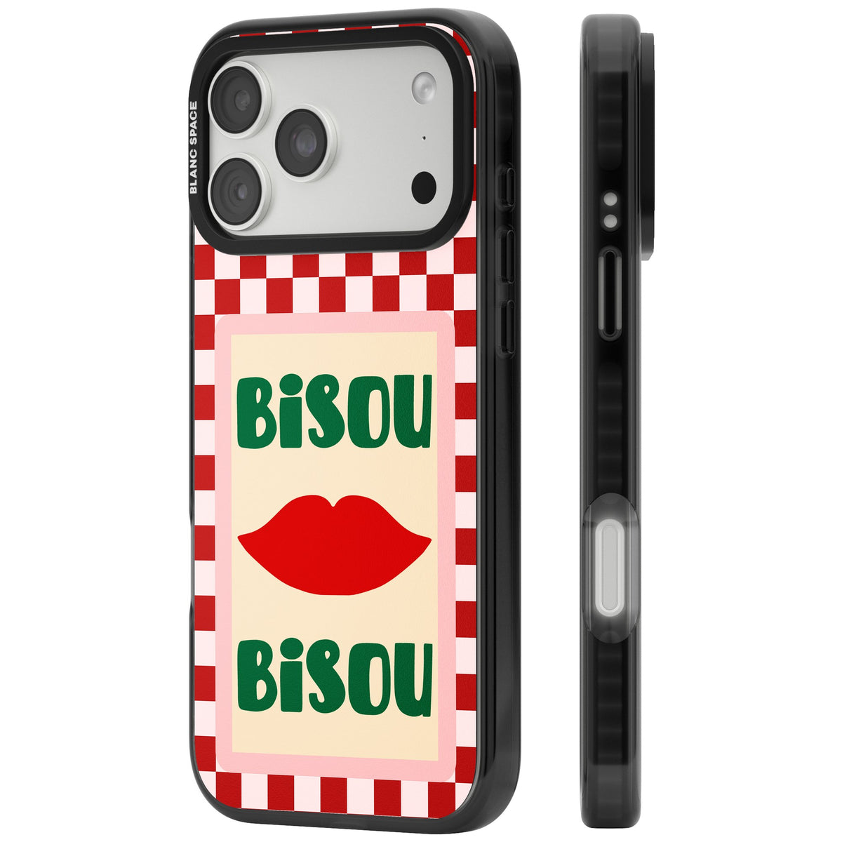 Bisou iPhone 18 Pro Max Impact Pro Black Phone Case side