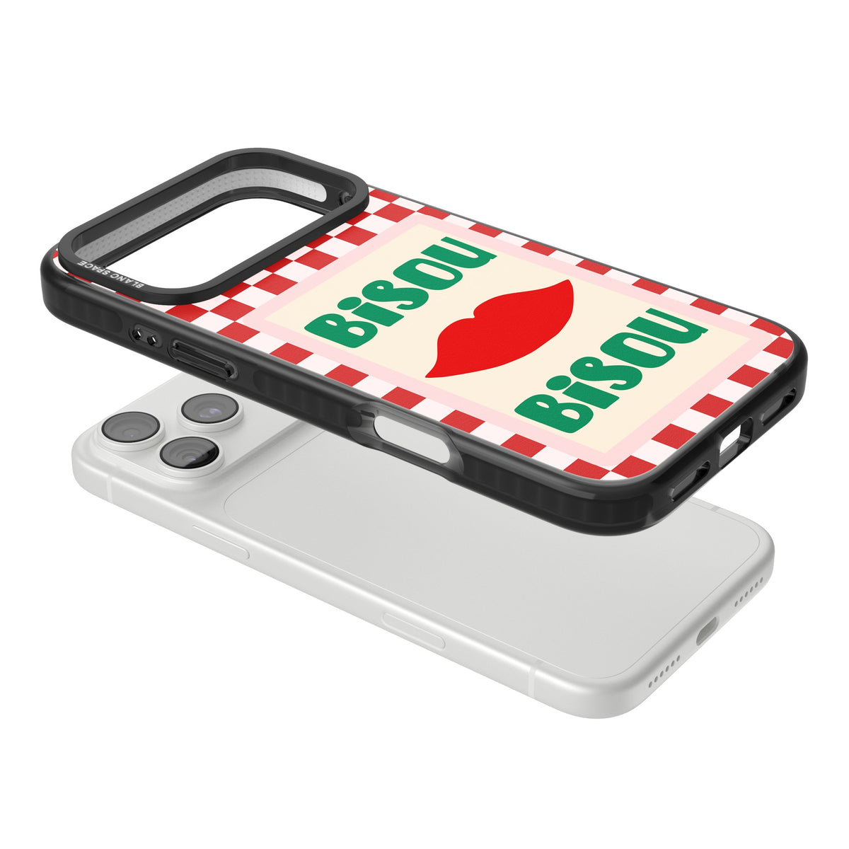 Bisou iPhone 18 Pro Max Impact Pro Black Phone Case angled