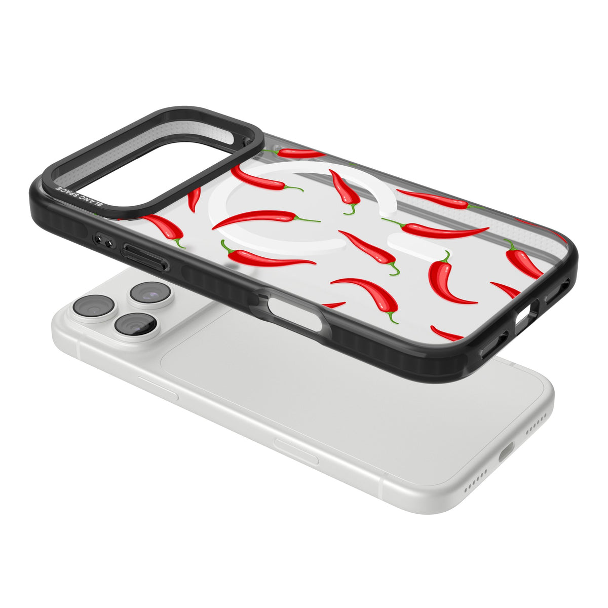 Chilli Heat iPhone 18 Pro Max Impact Pro Black Phone Case angled