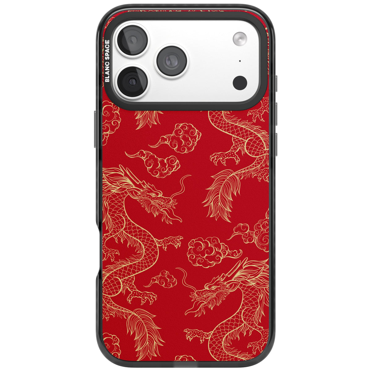 Crimson Dynasty iPhone 18 Pro Max Impact Pro Black Phone Case front