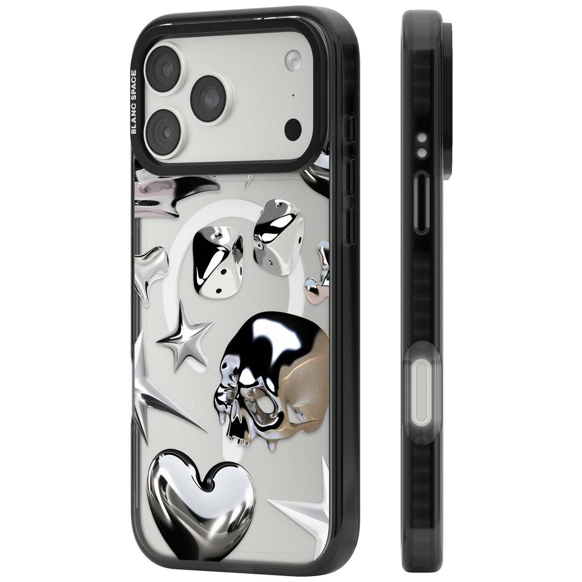 Chromed iPhone 18 Pro Max Impact Pro Black Phone Case side