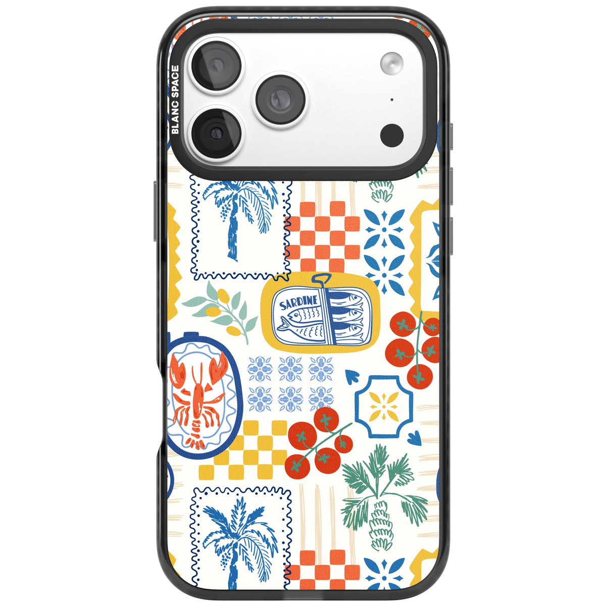 Mediterranean Mosaic iPhone 18 Pro Max Impact Pro Black Phone Case front
