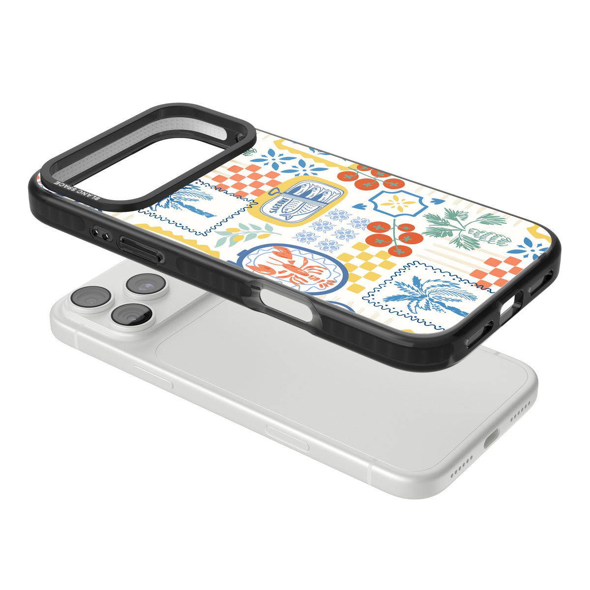 Mediterranean Mosaic iPhone 18 Pro Max Impact Pro Black Phone Case angled