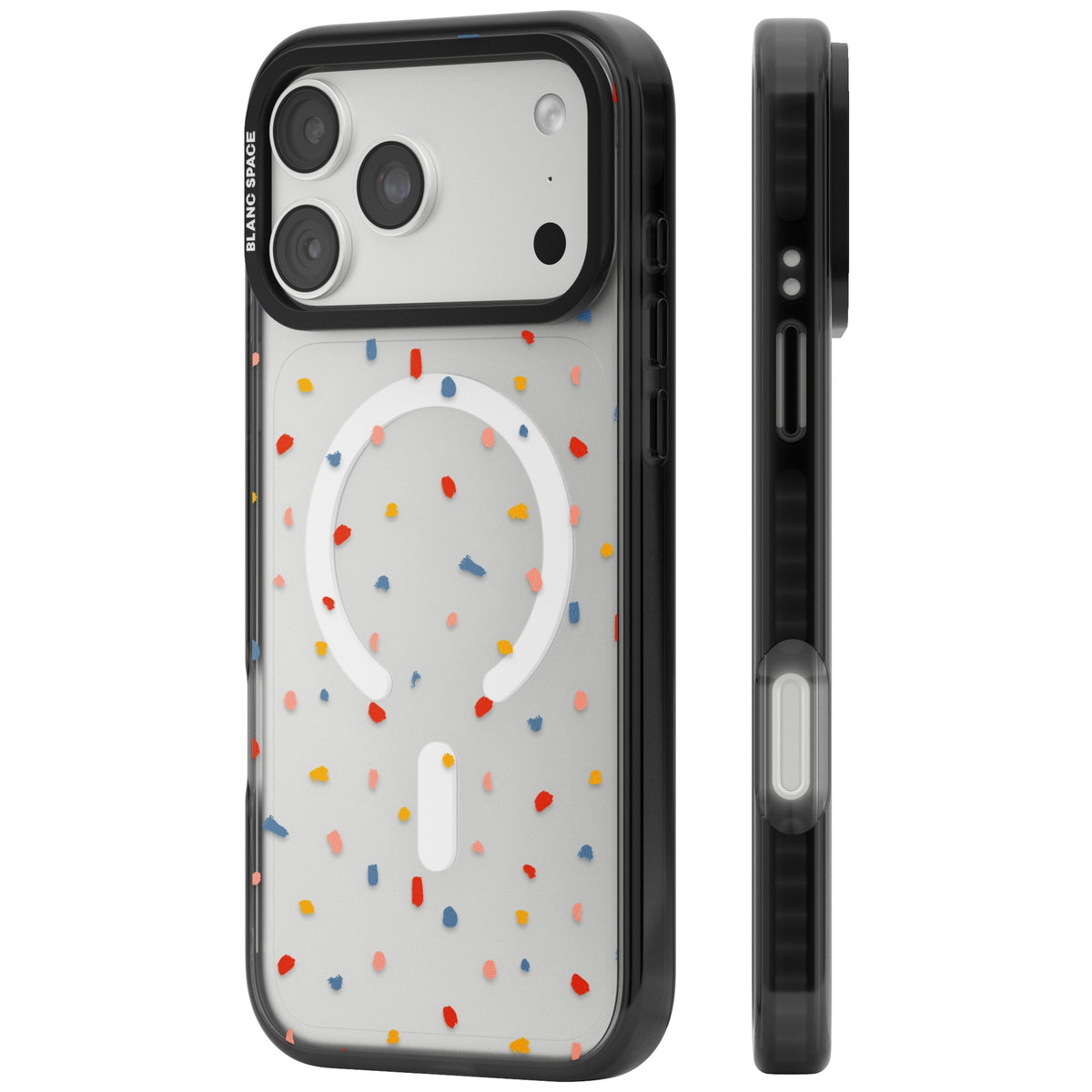 Small Confetti iPhone 18 Pro Max Impact Pro Black Phone Case side