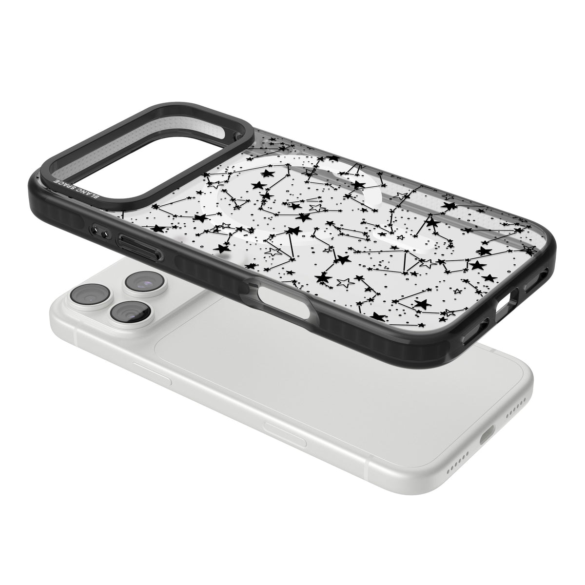 Midnight Constellations iPhone 18 Pro Max Impact Pro Black Phone Case angled