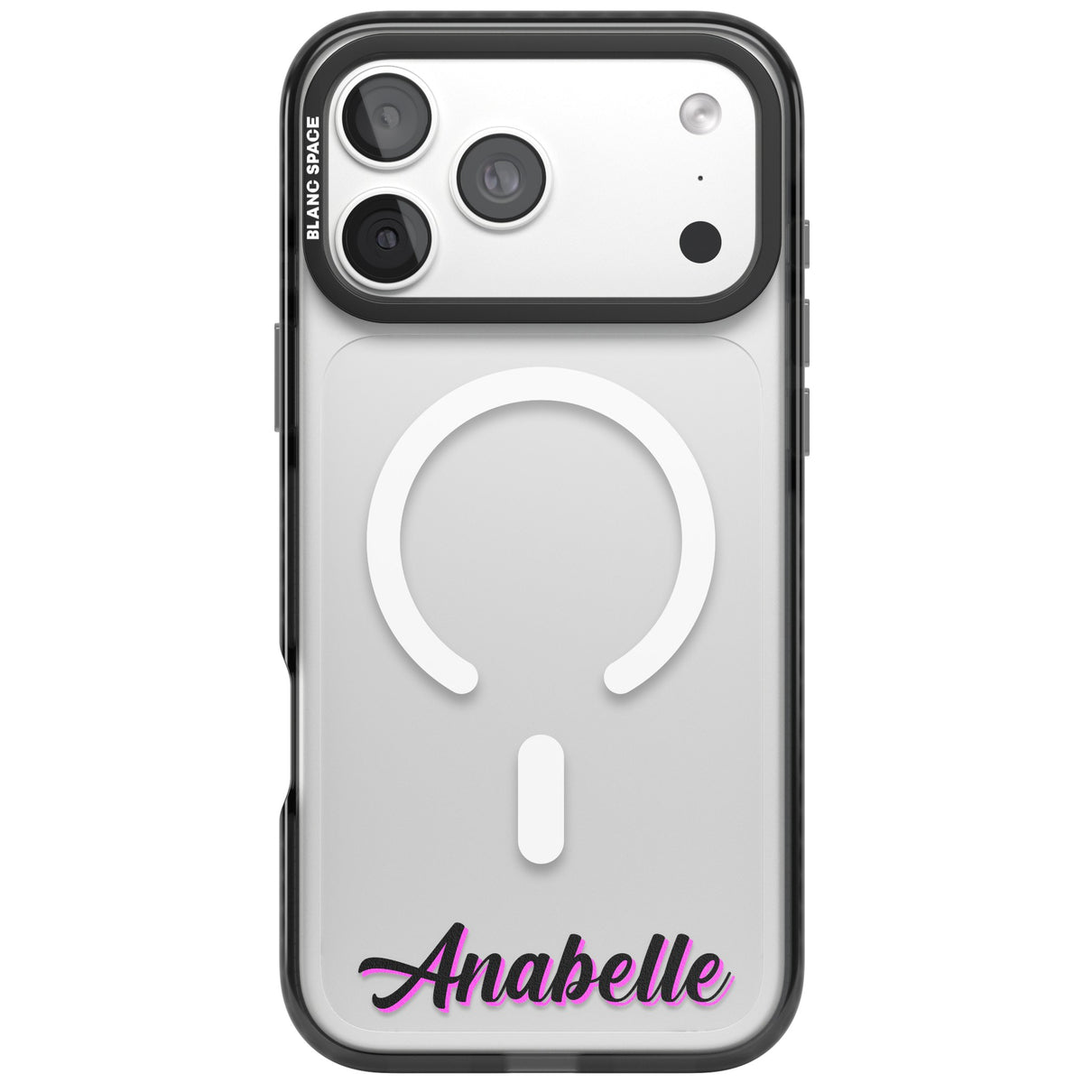 Personalised Cute Bottom Name iPhone 18 Pro Max Impact Pro Black Phone Case front