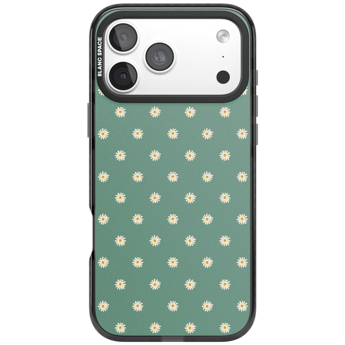 Sage Daisy Floral iPhone 18 Pro Max Impact Pro Black Phone Case front