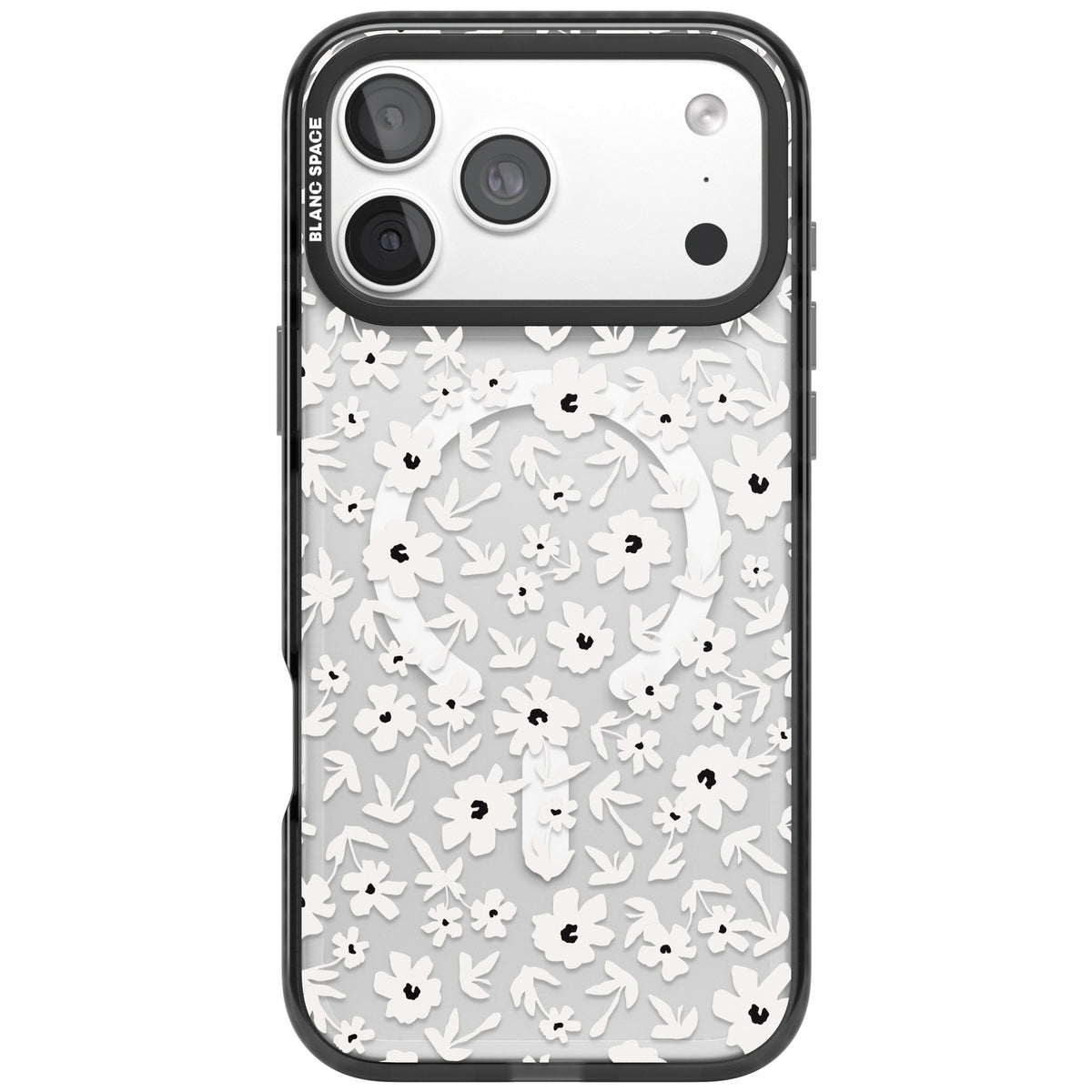Snow Petals iPhone 18 Pro Max Impact Pro Black Phone Case front