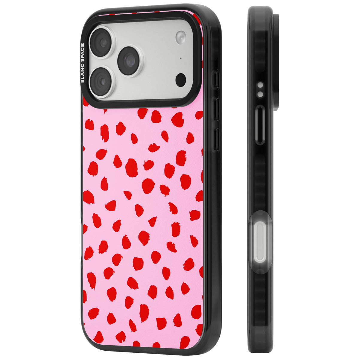 Rouge Confetti iPhone 18 Pro Max Impact Pro Black Phone Case side