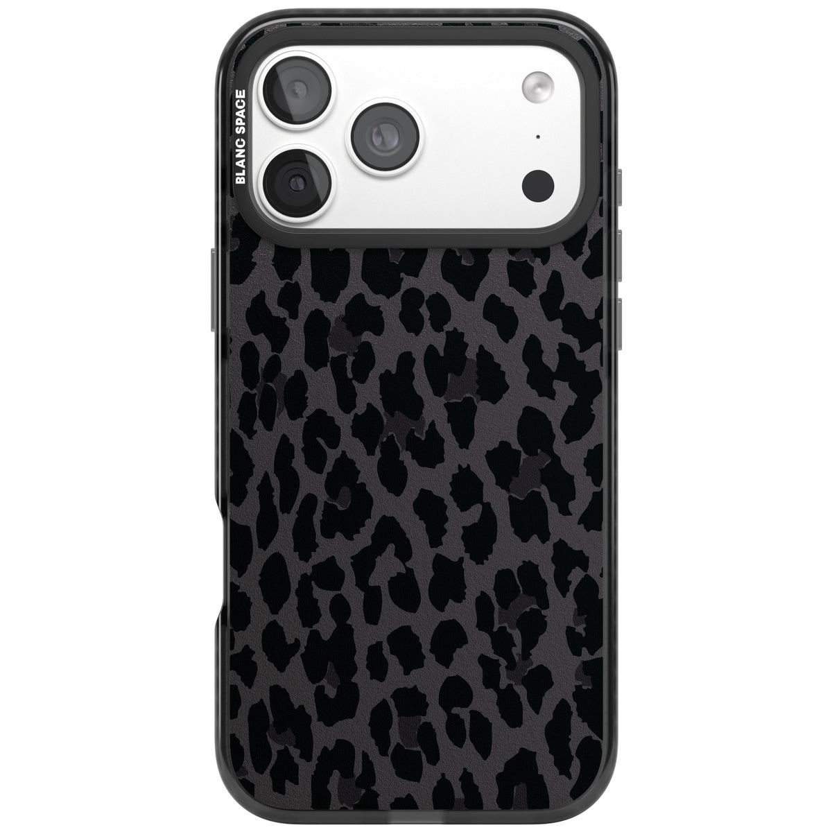 Dark Leopard Print iPhone 18 Pro Max Impact Pro Black Phone Case front