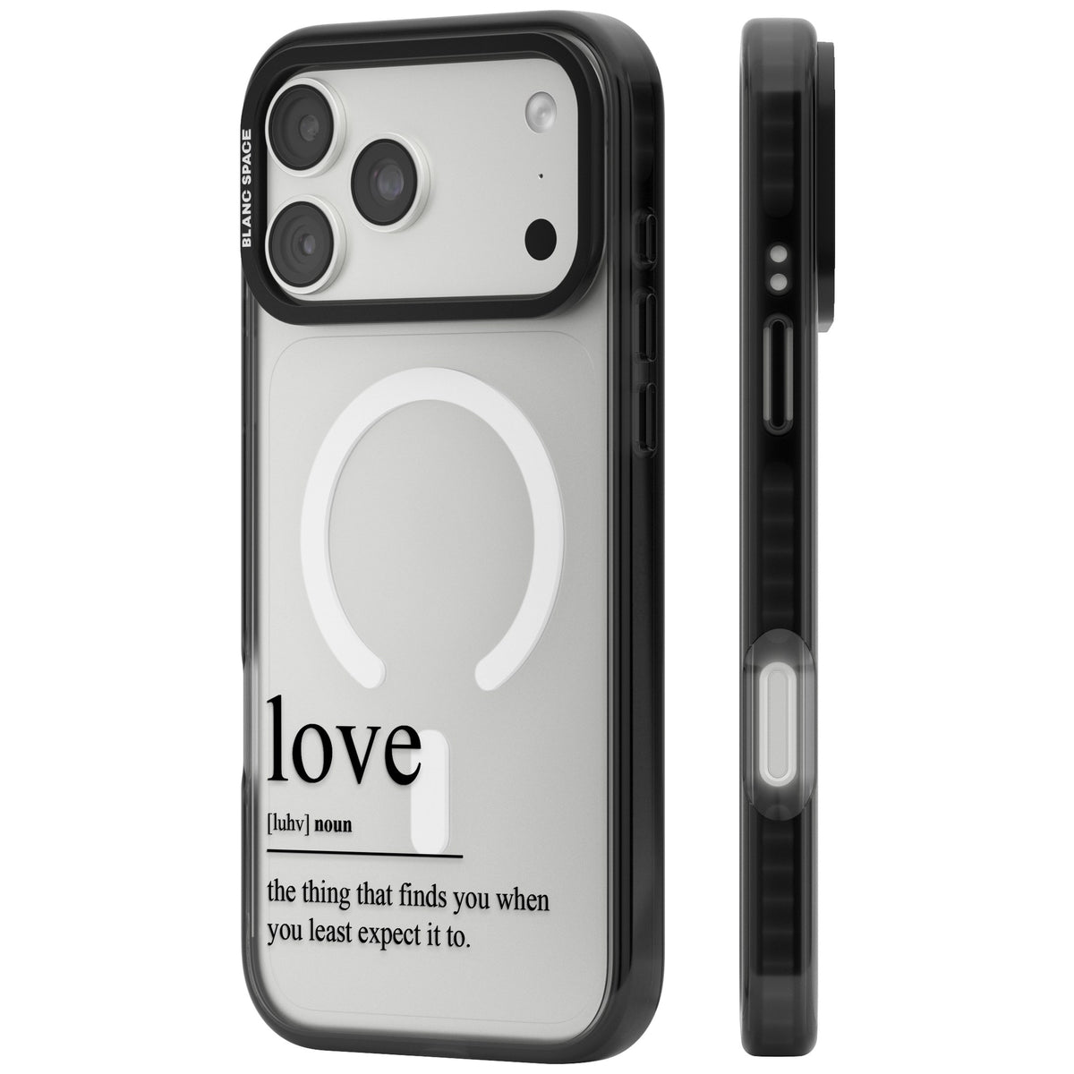 Love iPhone 18 Pro Max Impact Pro Black Phone Case side