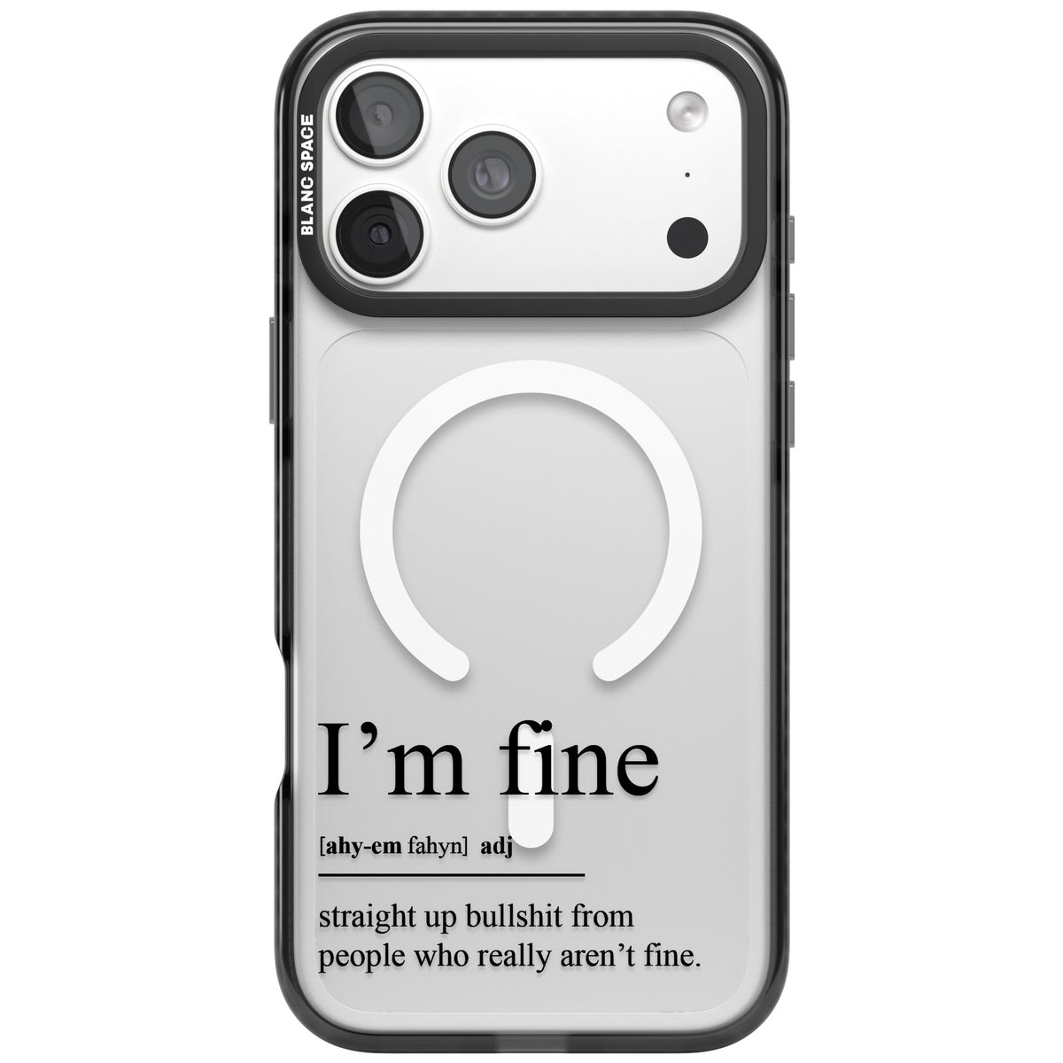 Im Fine iPhone 18 Pro Max Impact Pro Black Phone Case front