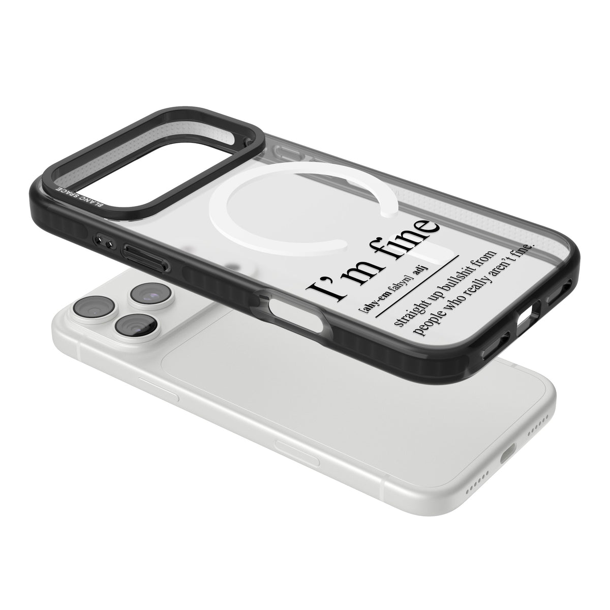 Im Fine iPhone 18 Pro Max Impact Pro Black Phone Case angled
