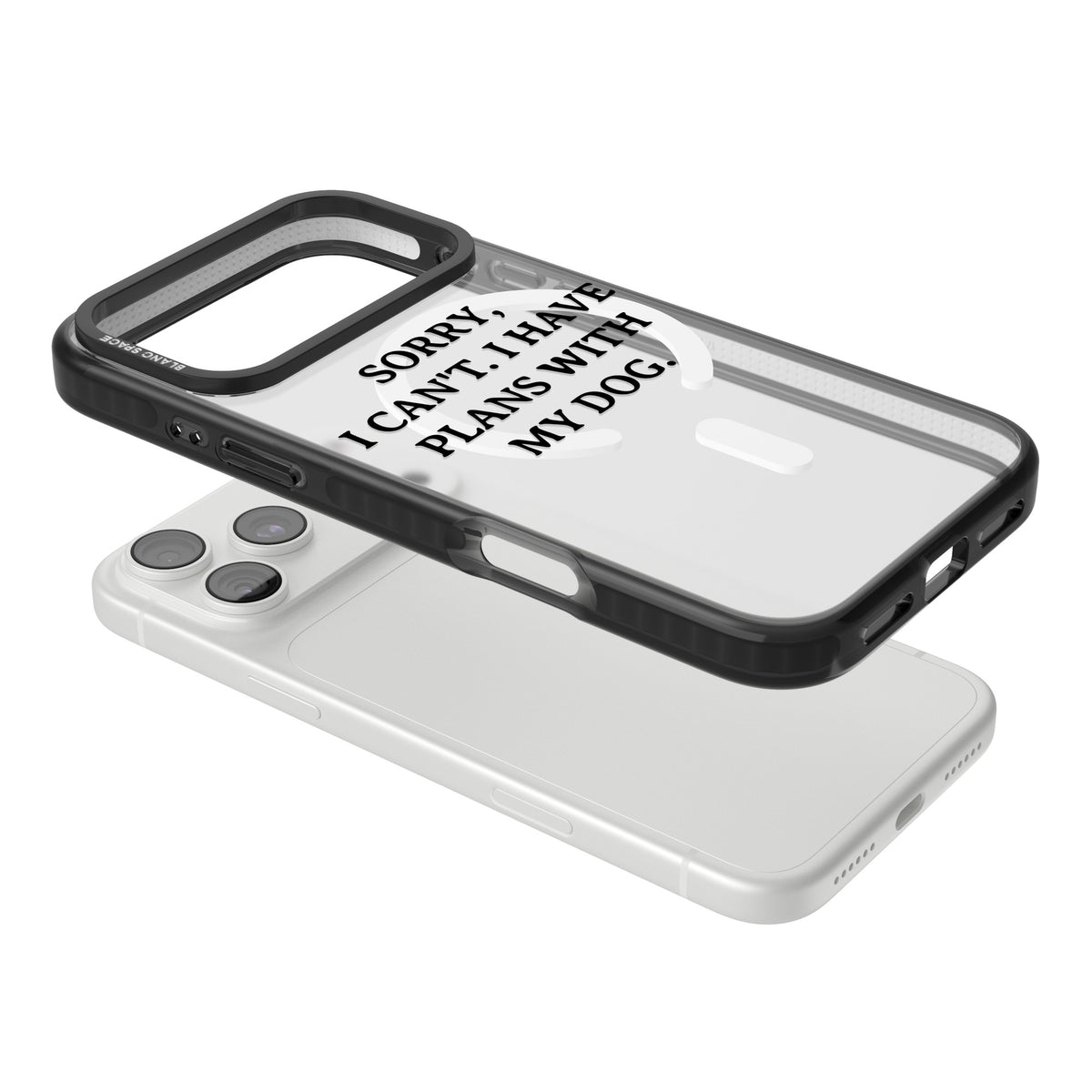 I Have Plans With My Dog iPhone 18 Pro Max Impact Pro Black Phone Case angled