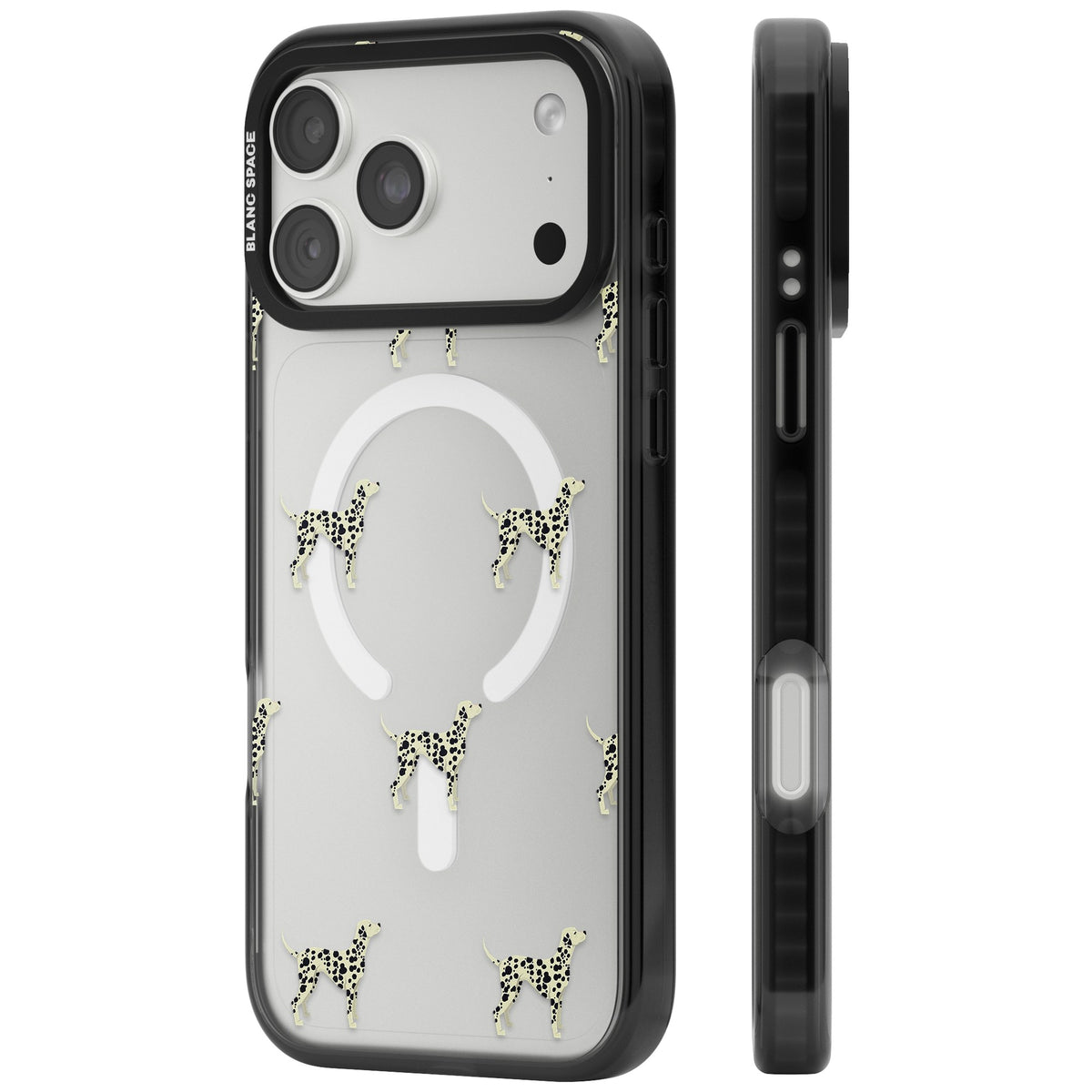 Dalmatian Dog Pattern iPhone 18 Pro Max Impact Pro Black Phone Case side