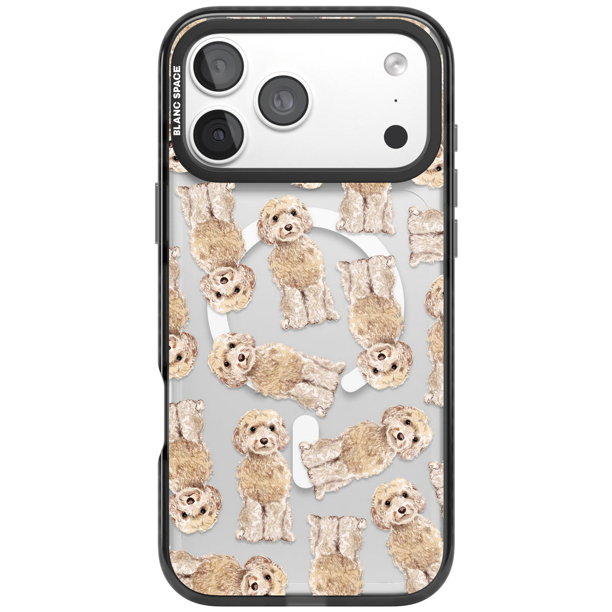 Cockapoo Patterned iPhone 18 Pro Max Impact Pro Black Phone Case front