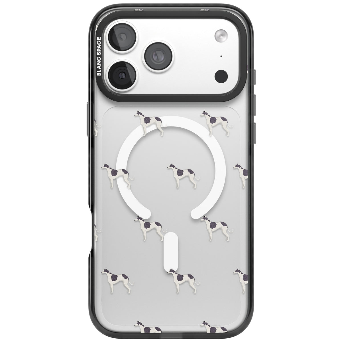 Greyhound Pattern iPhone 18 Pro Max Impact Pro Black Phone Case front