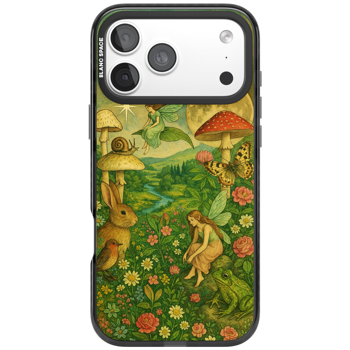 Fairies & Flowers iPhone 18 Pro Max Impact Pro Black Phone Case front
