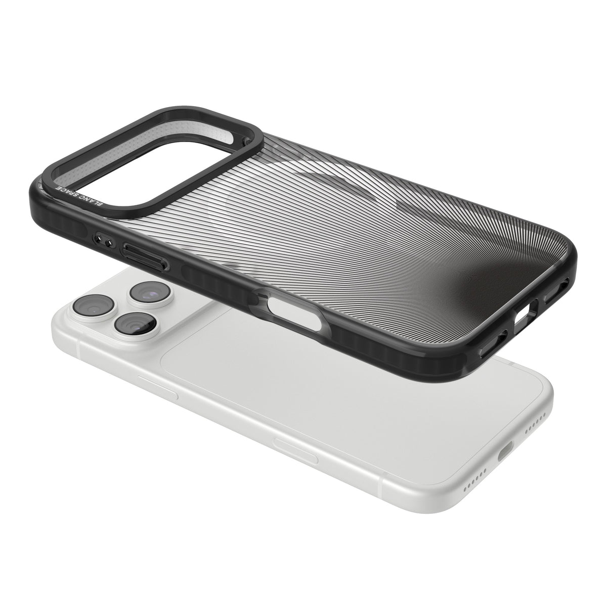 Linear Horizon iPhone 18 Pro Max Impact Pro Black Phone Case angled