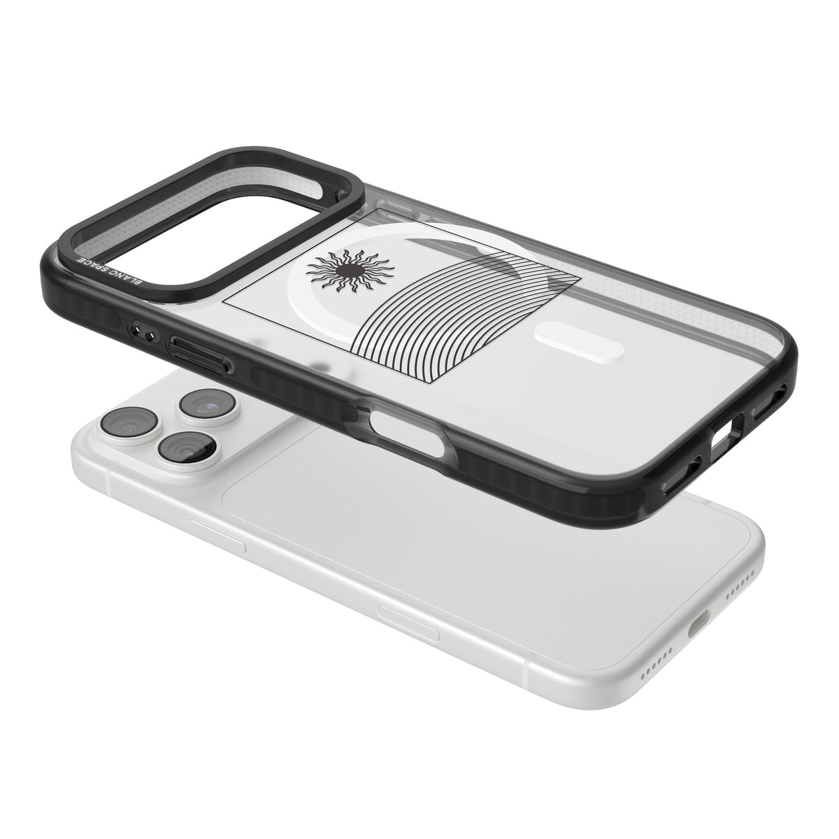 Cosmic Radiance iPhone 18 Pro Max Impact Pro Black Phone Case angled