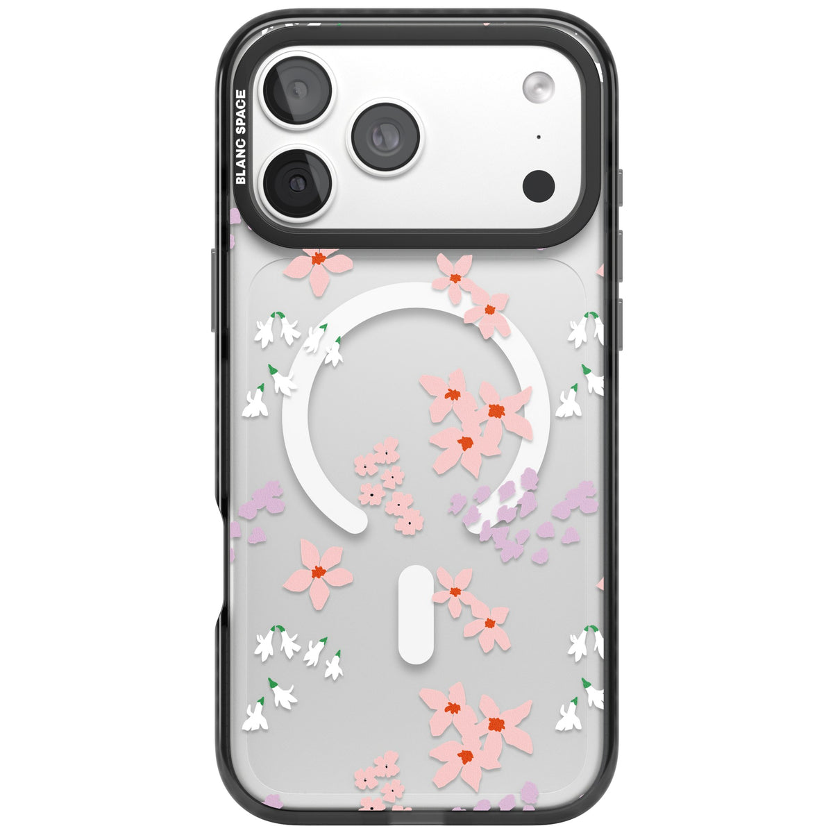 Rose & Violet Flower Mix iPhone 18 Pro Max Impact Pro Black Phone Case front