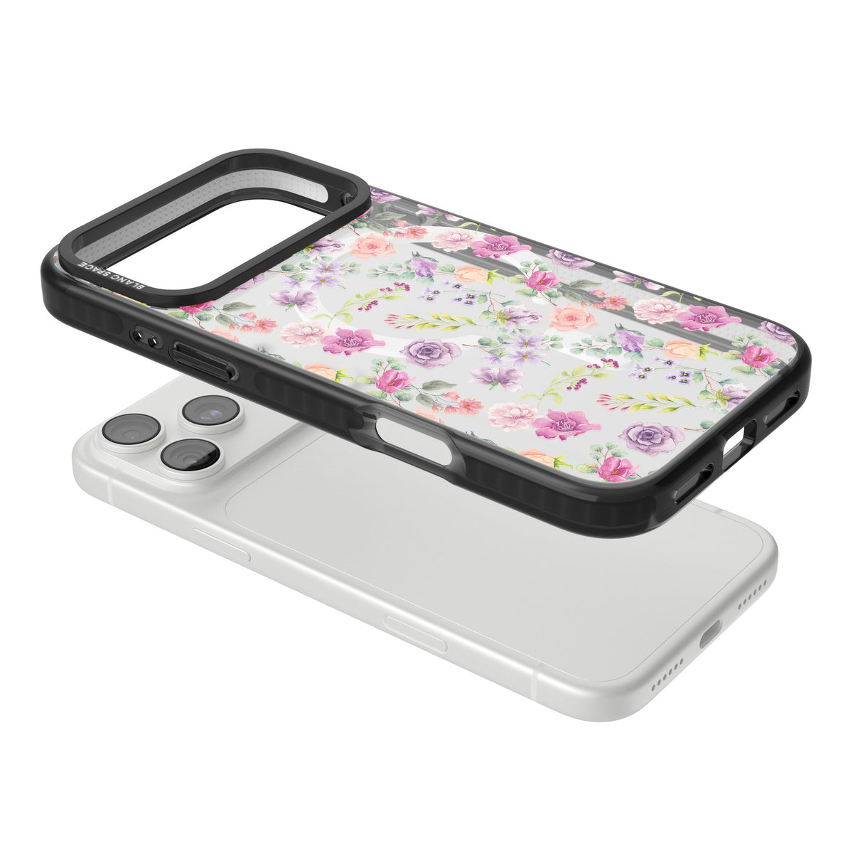 Sunday Flowers iPhone 18 Pro Max Impact Pro Black Phone Case angled