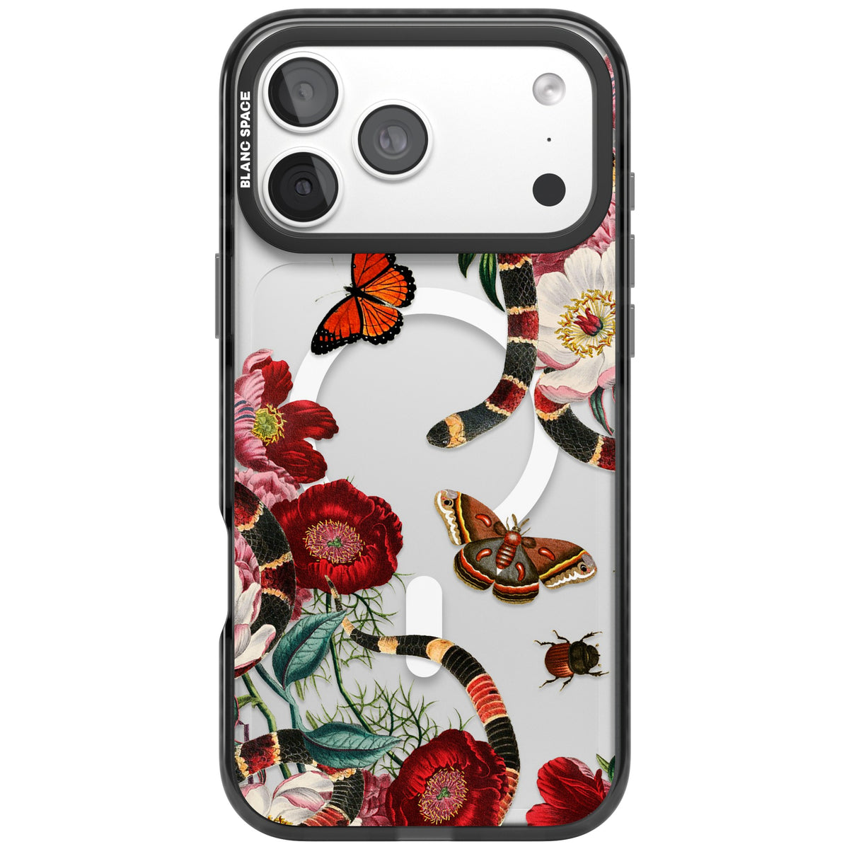 Botanical Snake iPhone 18 Pro Max Impact Pro Black Phone Case front