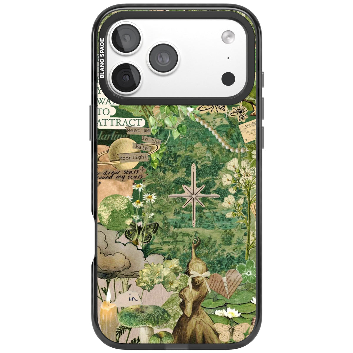 Green Vintage Collage iPhone 18 Pro Max Impact Pro Black Phone Case front