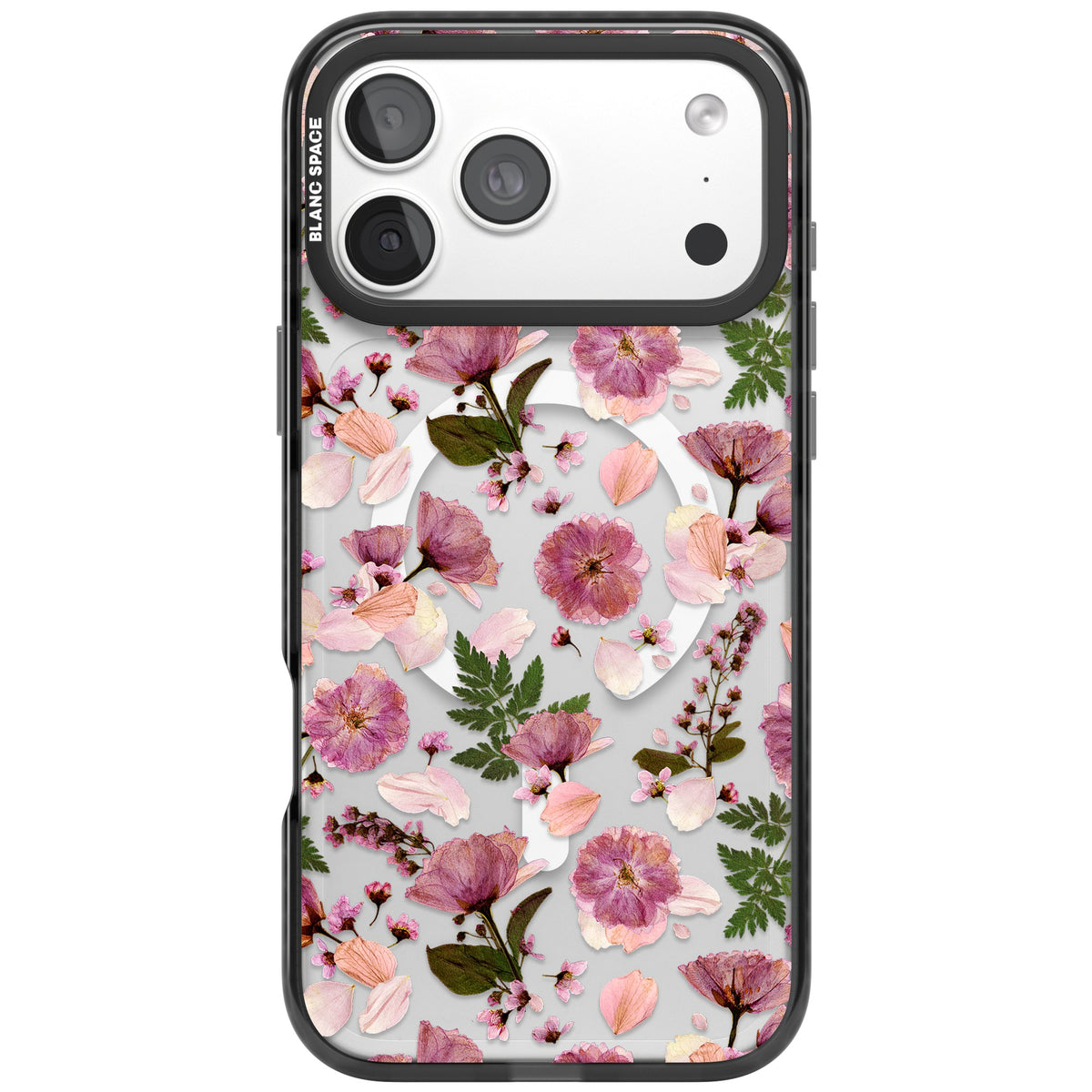 Botanical Blush iPhone 18 Pro Max Impact Pro Black Phone Case front