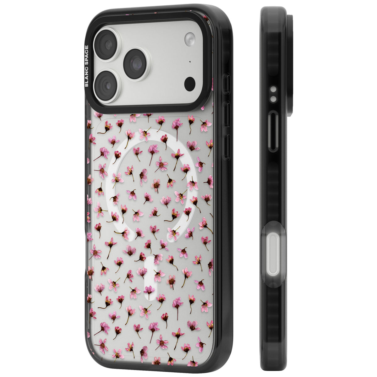 Cherry Flower Mist iPhone 18 Pro Max Impact Pro Black Phone Case side