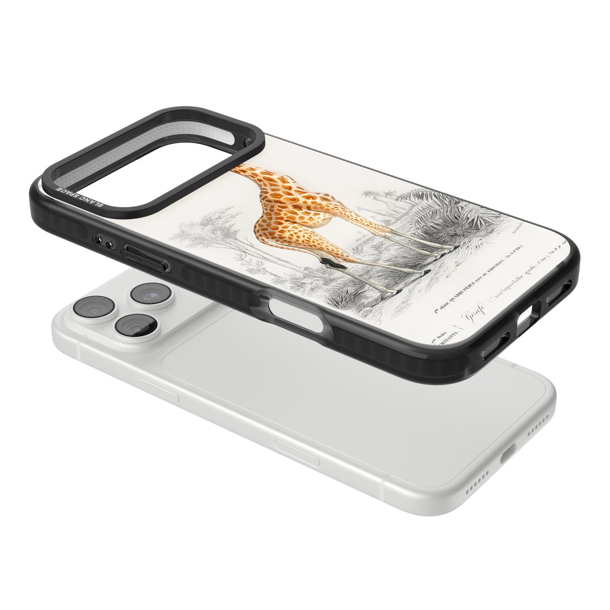 Savanna Sketch iPhone 18 Pro Max Impact Pro Black Phone Case angled