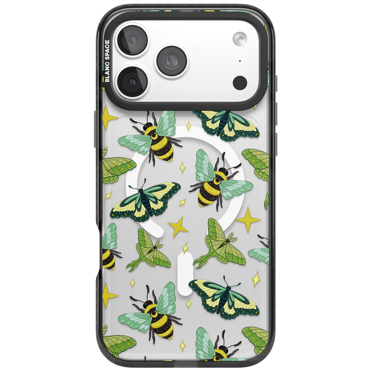 Bees and Moths iPhone 18 Pro Max Impact Pro Black Phone Case front
