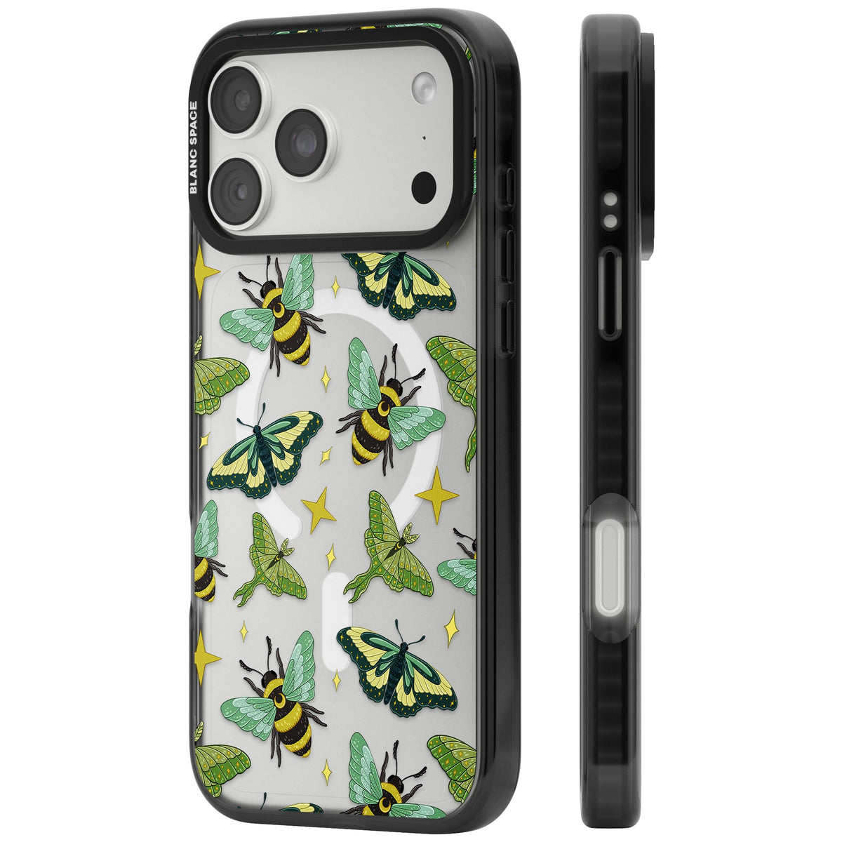 Bees and Moths iPhone 18 Pro Max Impact Pro Black Phone Case side