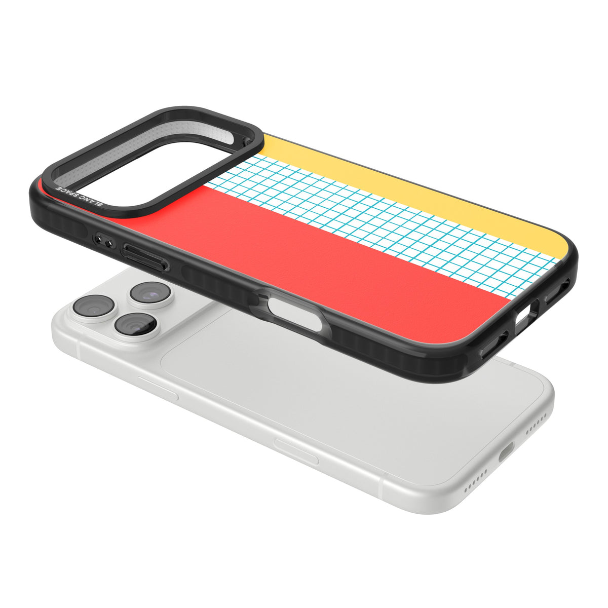 Bauhaus Block iPhone 18 Pro Max Impact Pro Black Phone Case angled